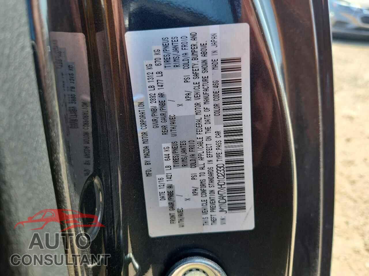 MAZDA MX5 2017 - JM1NDAM7XH0102330