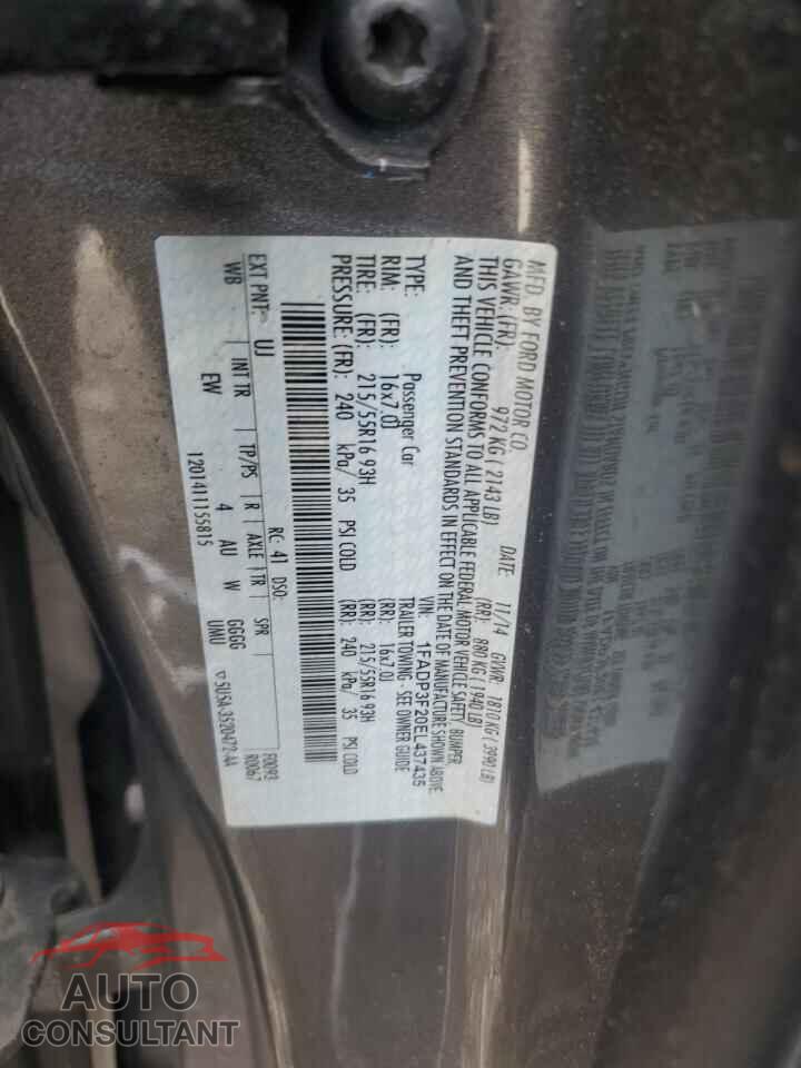 FORD FOCUS 2014 - 1FADP3F20EL437435