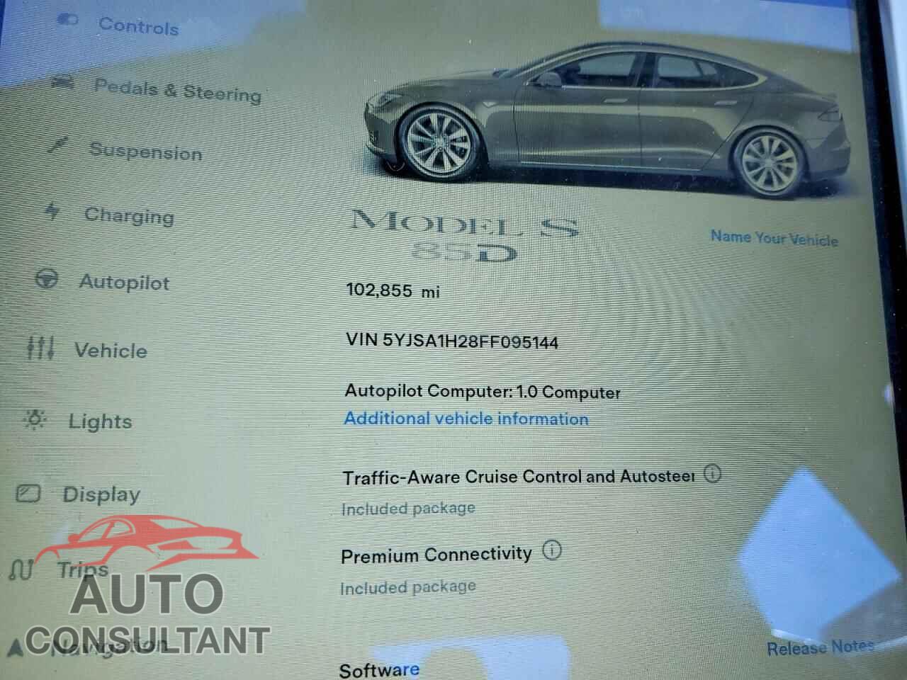 TESLA MODEL S 2015 - 5YJSA1H28FF095144