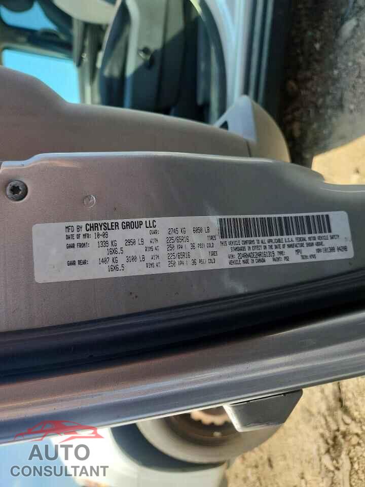 DODGE CARAVAN 2010 - 2D4RN4DE2AR161319