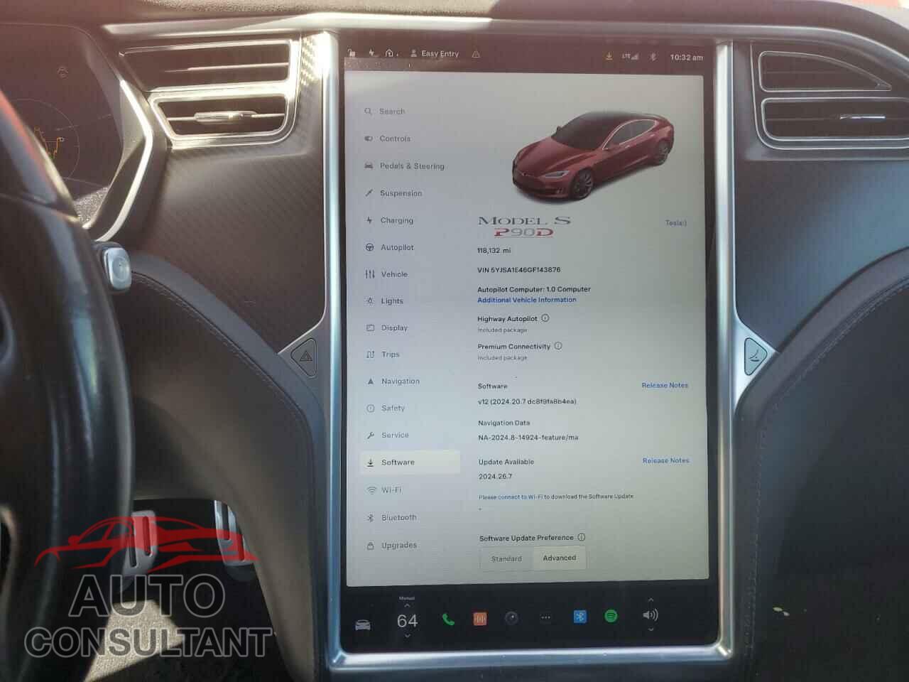TESLA MODEL S 2016 - 5YJSA1E46GF143876
