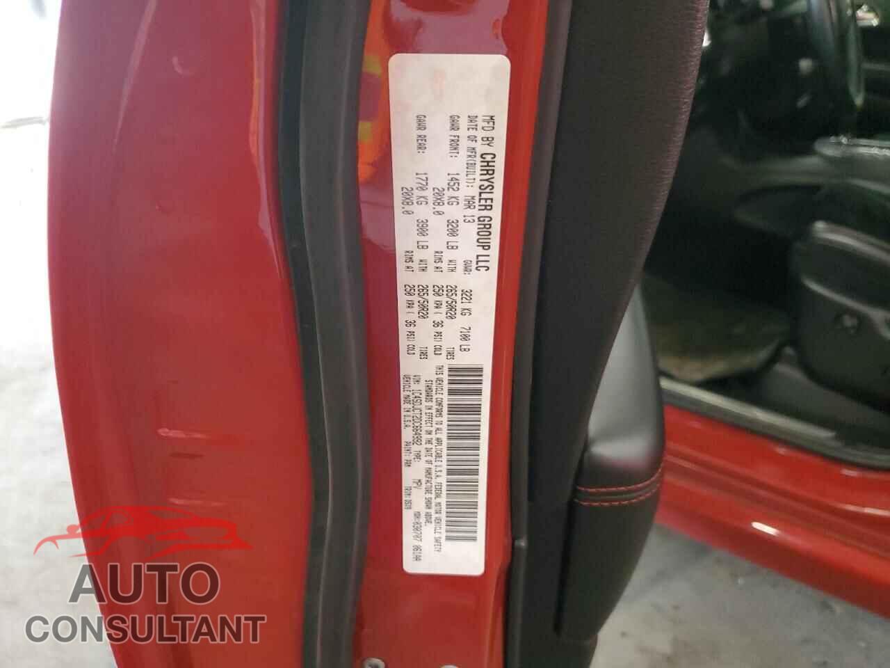 DODGE DURANGO 2013 - 1C4SDJCT2DC664992