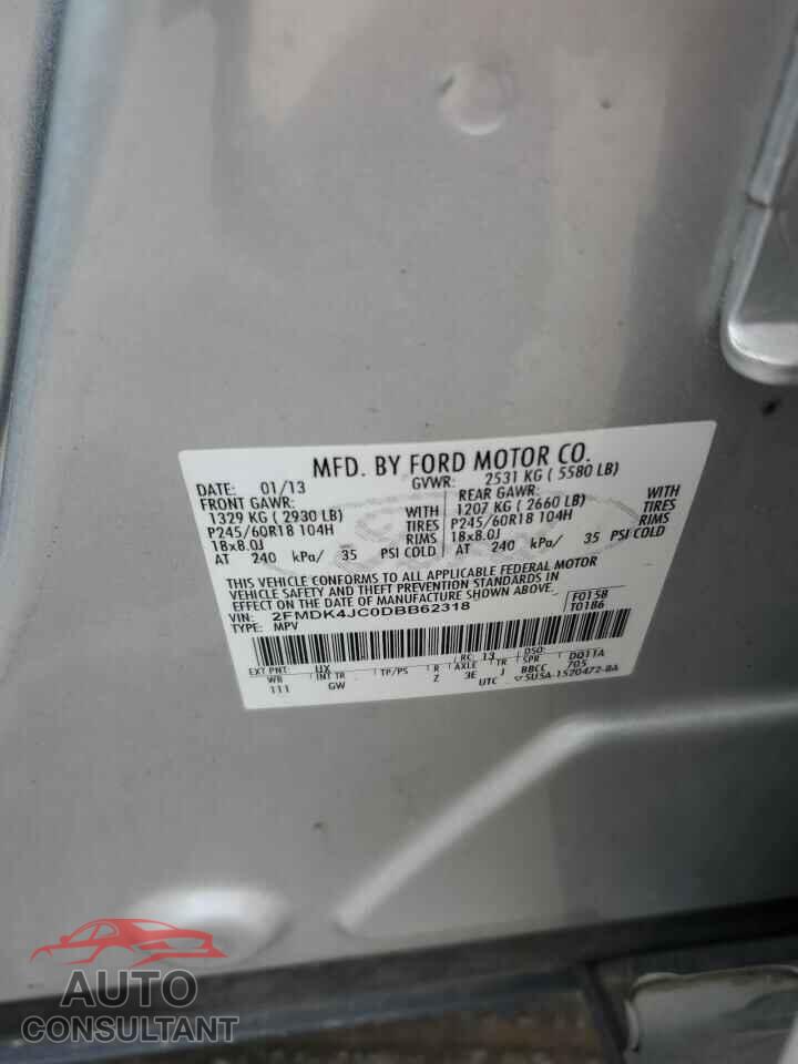 FORD EDGE 2013 - 2FMDK4JC0DBB62318