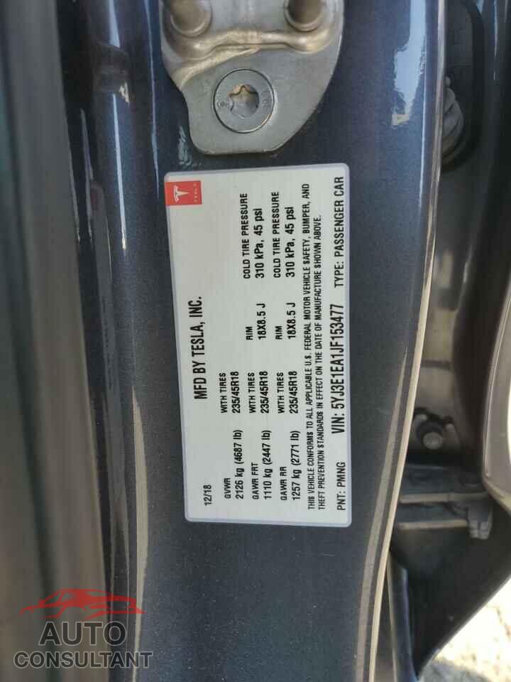 TESLA MODEL 3 2018 - 5YJ3E1EA1JF153477
