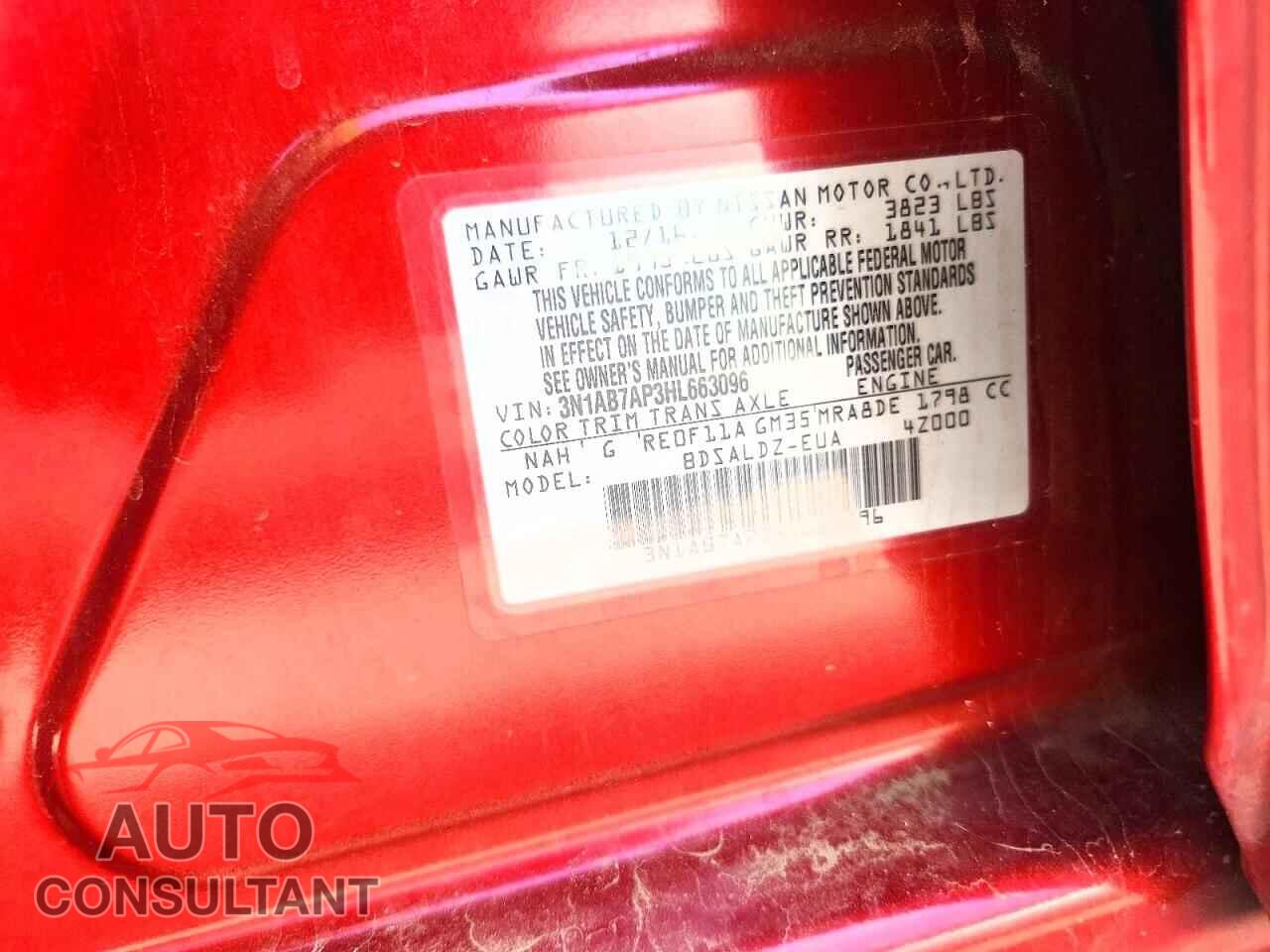 NISSAN SENTRA 2017 - 3N1AB7AP3HL663096