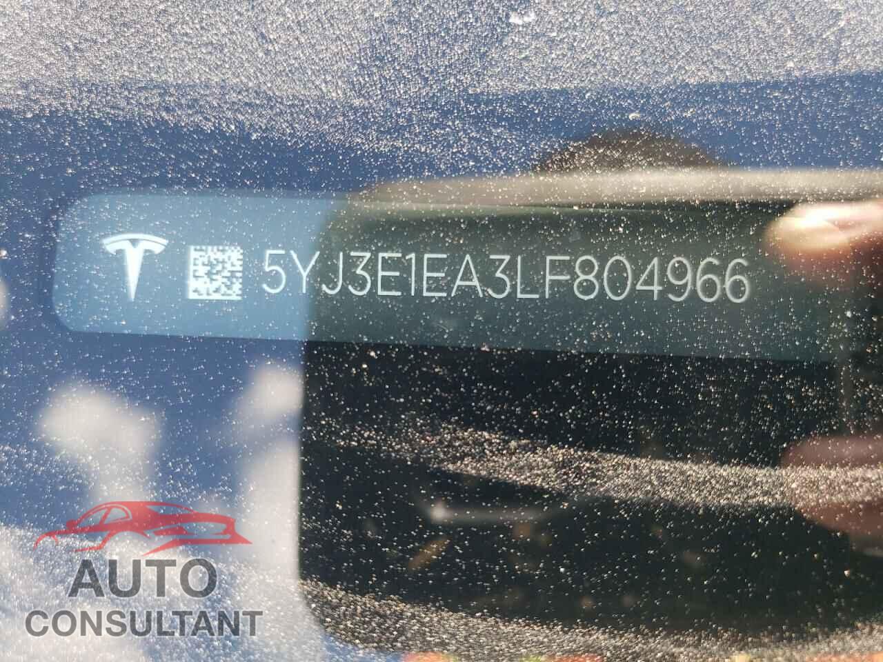 TESLA MODEL 3 2020 - 5YJ3E1EA3LF804966