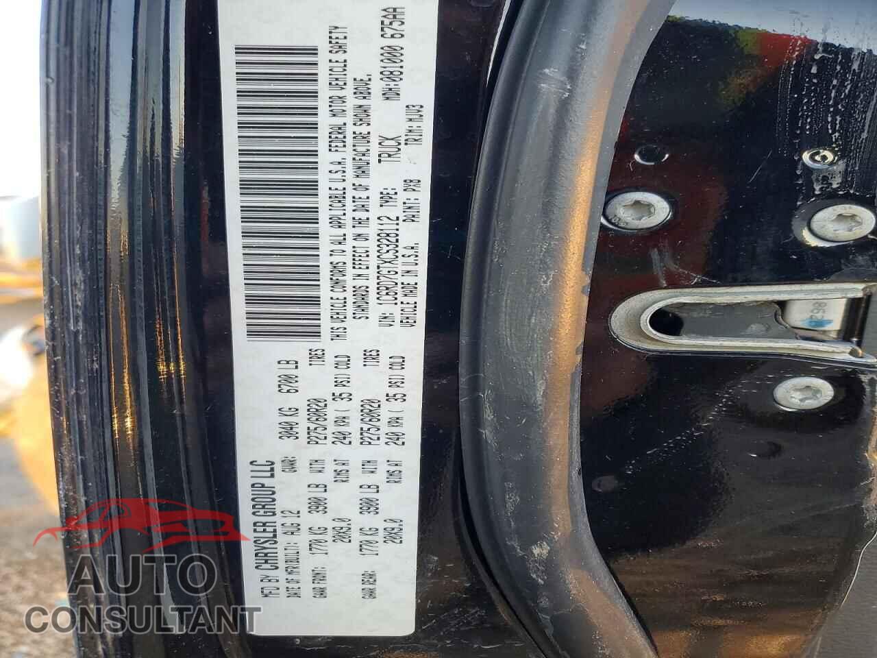 DODGE RAM 1500 2012 - 1C6RD7GTXCS328112