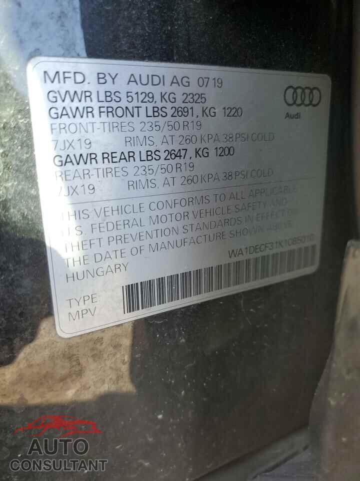 AUDI Q3 2019 - WA1DECF31K1085010
