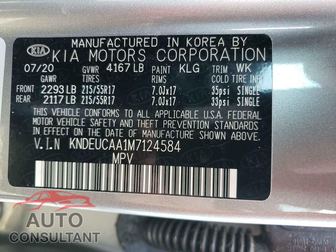 KIA SELTOS 2021 - KNDEUCAA1M7124584