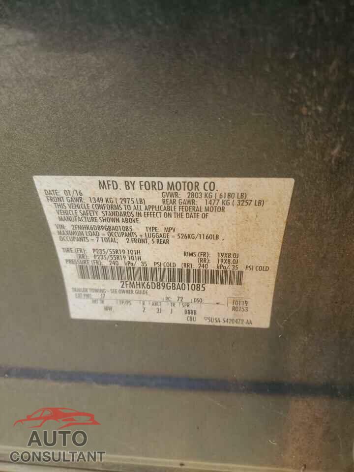 FORD FLEX 2016 - 2FMHK6D89GBA01085