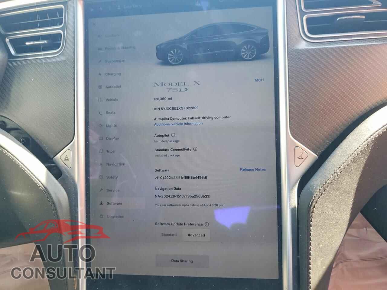 TESLA MODEL X 2016 - 5YJXCBE2XGF022899