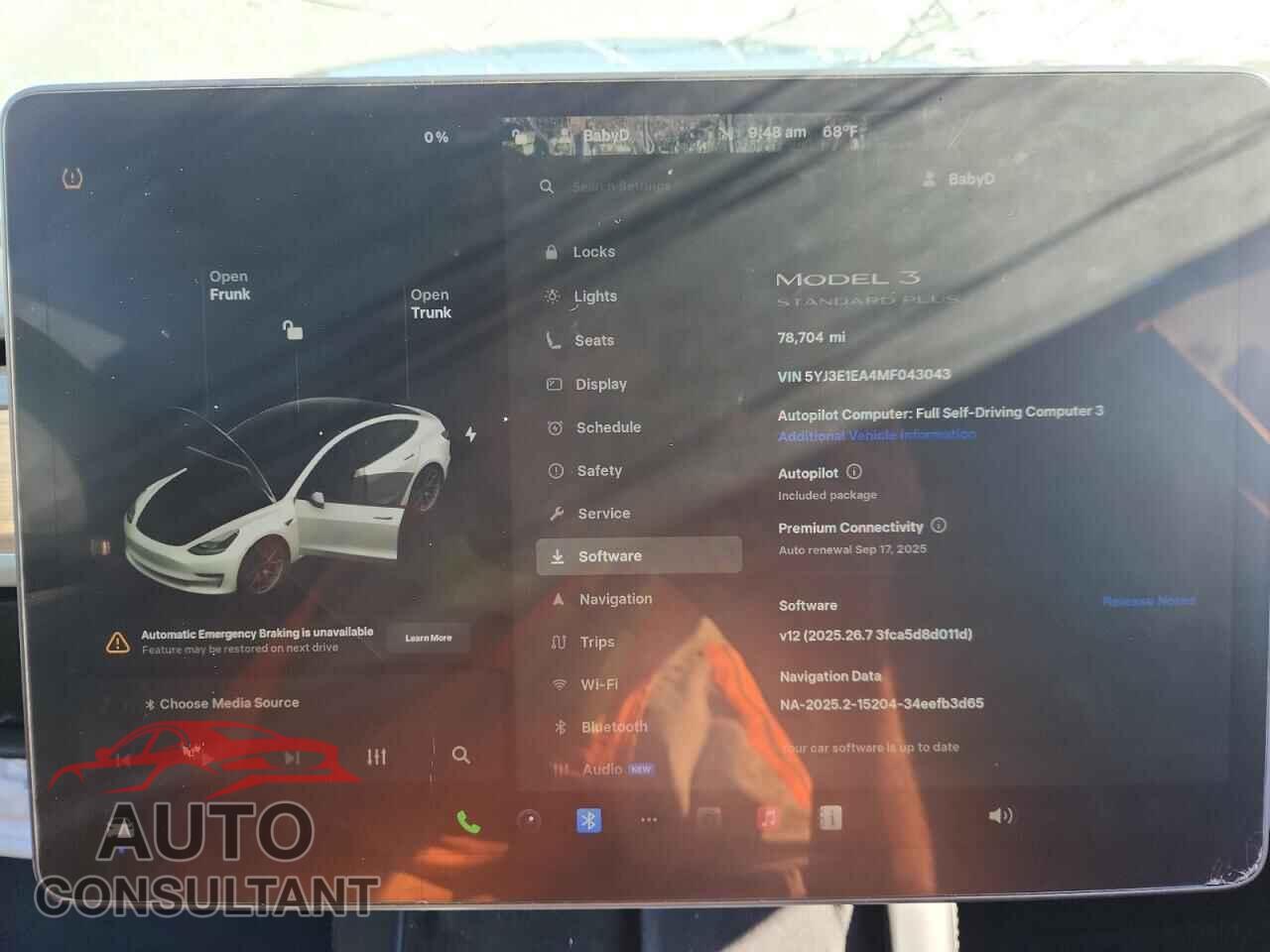 TESLA MODEL 3 2021 - 5YJ3E1EA4MF043043