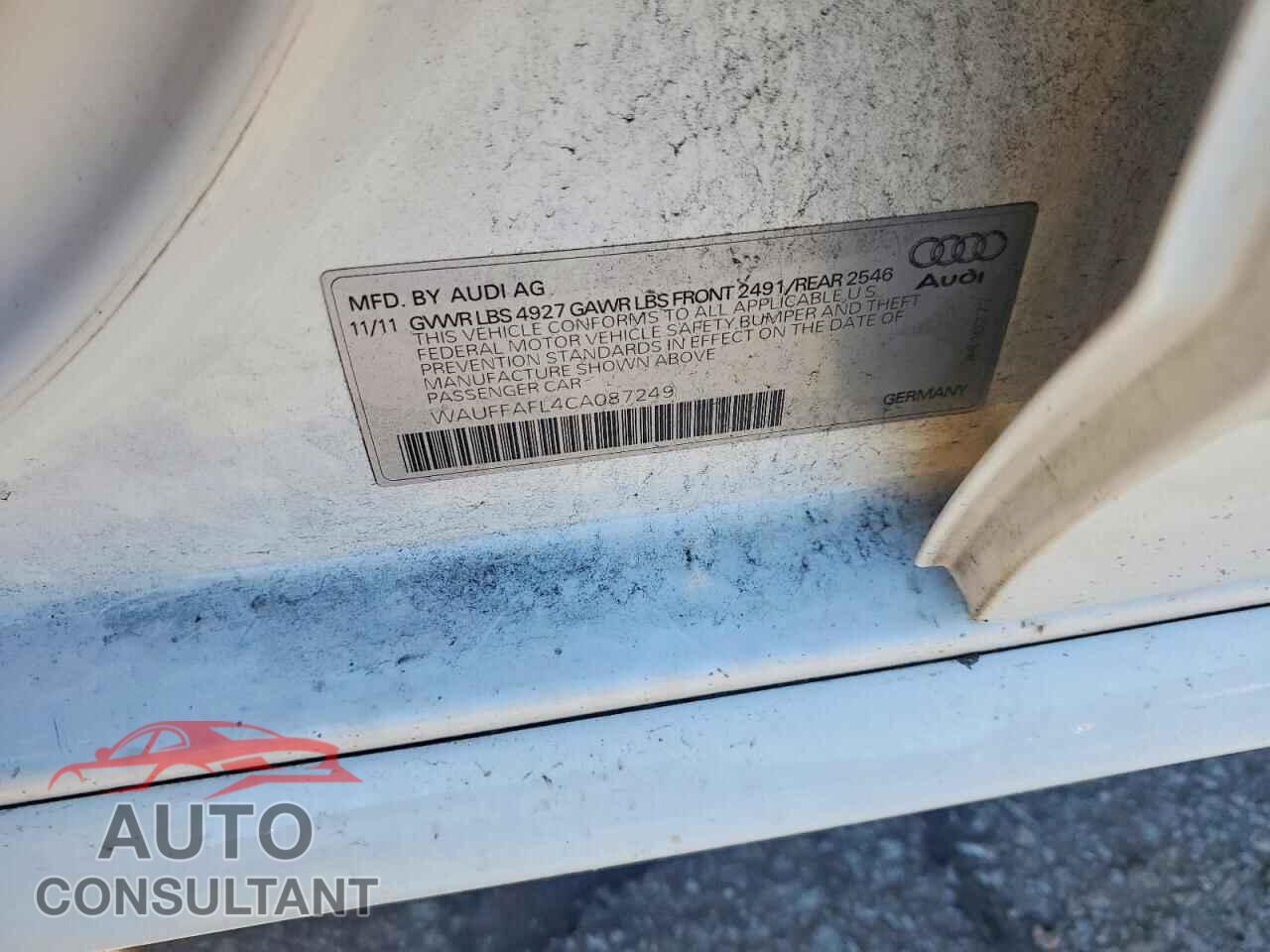 AUDI A4 2012 - WAUFFAFL4CA087249