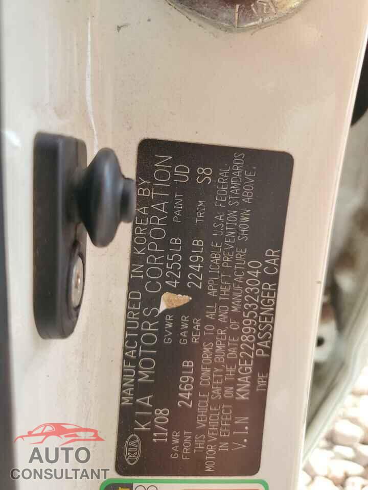 KIA OPTIMA 2009 - KNAGE228995323040
