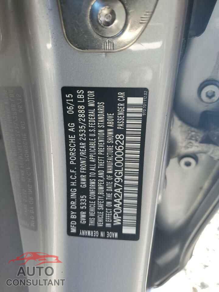 PORSCHE PANAMERA 2016 - WP0AA2A79GL000628