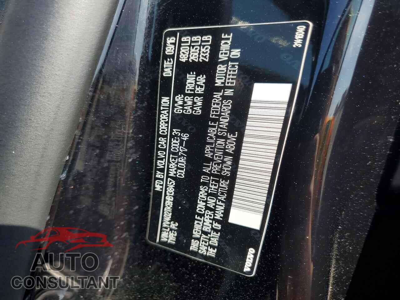 VOLVO S60 2017 - LYV402TK8HB138457
