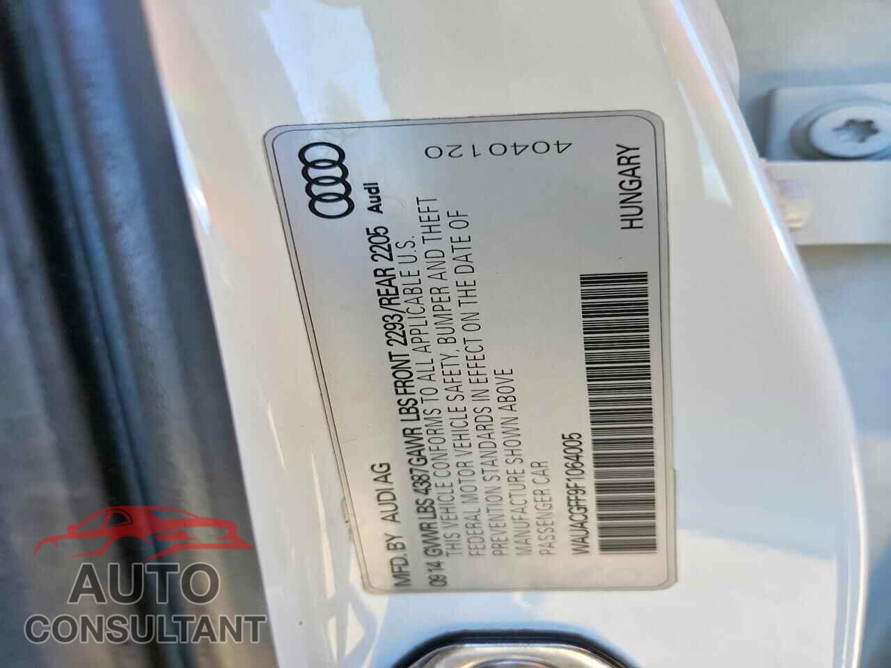 AUDI A3 2015 - WAUACGFF9F1064005