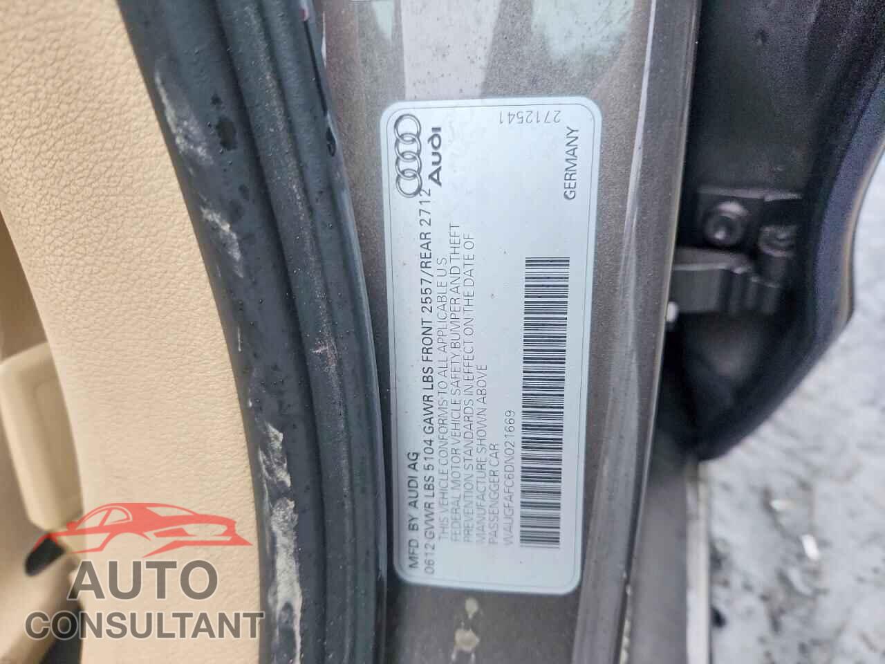 AUDI A6 2013 - WAUGFAFC6DN021669