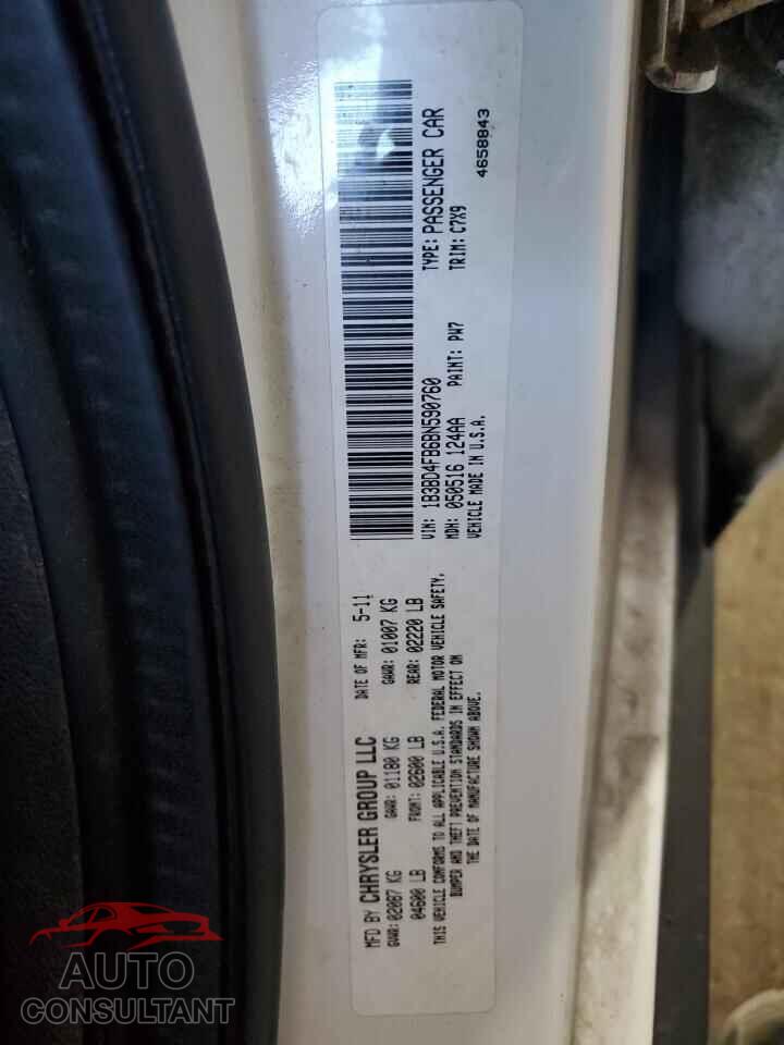 DODGE AVENGER 2011 - 1B3BD4FB6BN590760