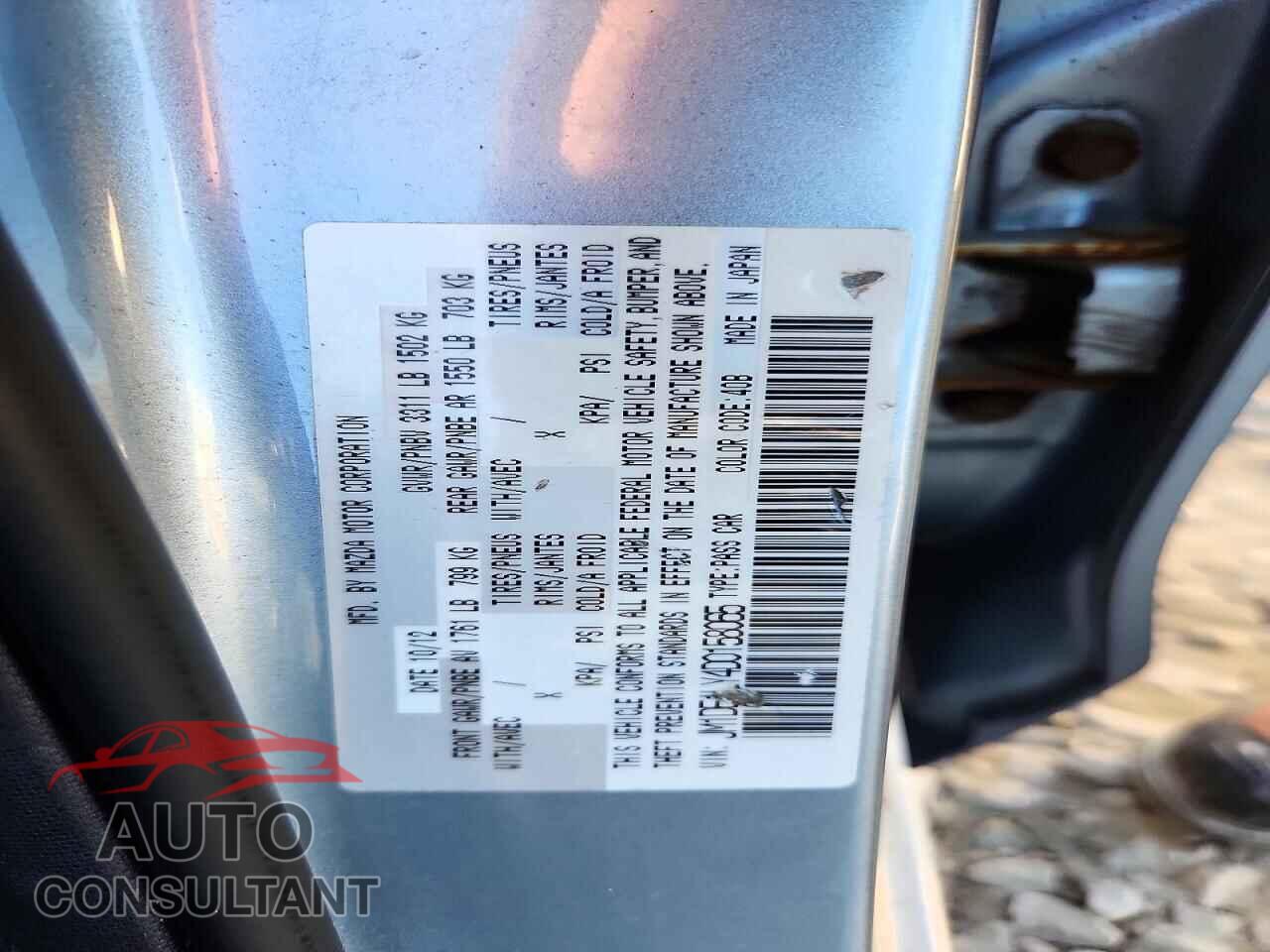 MAZDA 2 2013 - JM1DE1LY4D0158065