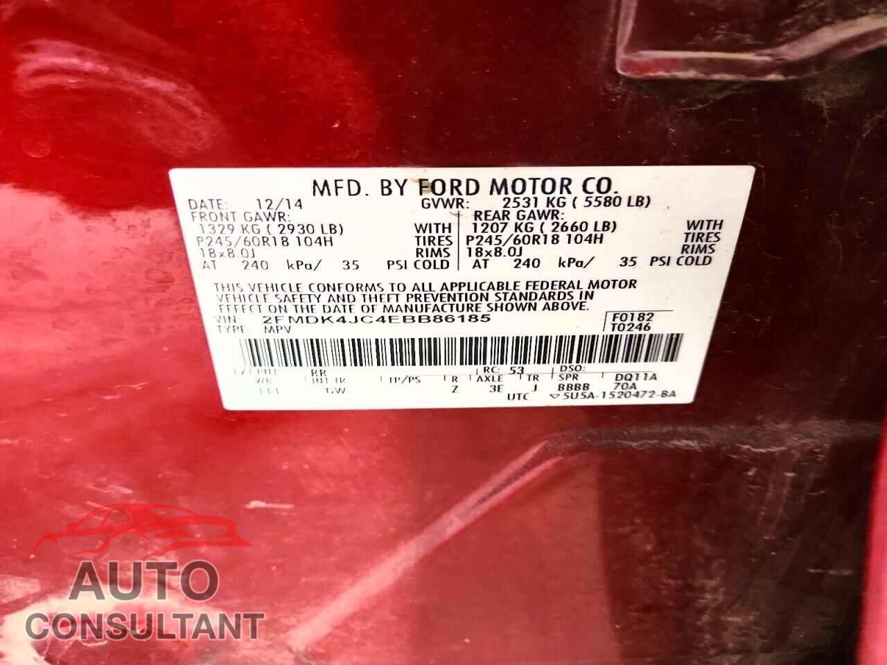 FORD EDGE 2014 - 2FMDK4JC4EBB86185