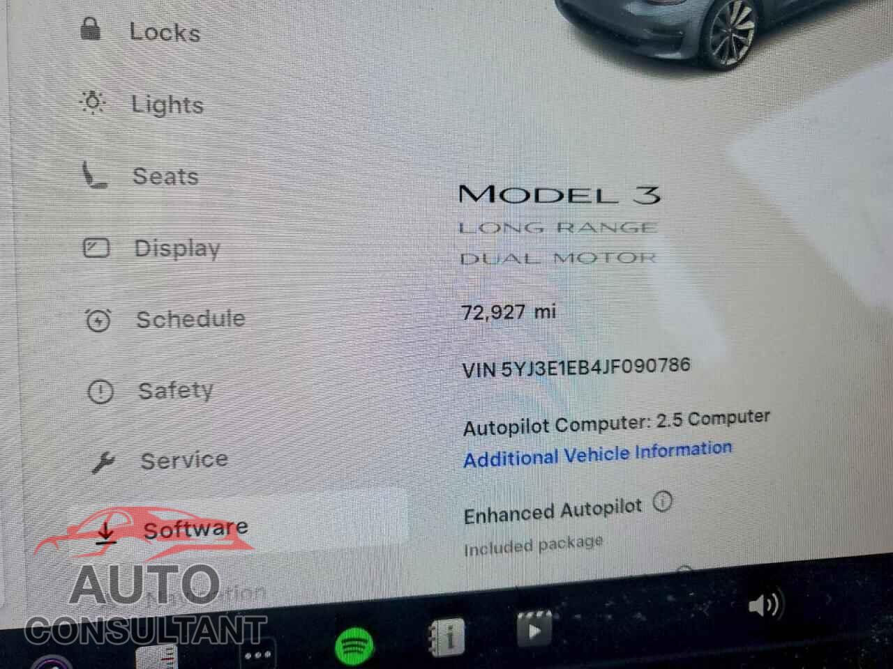 TESLA MODEL 3 2018 - 5YJ3E1EB4JF090786