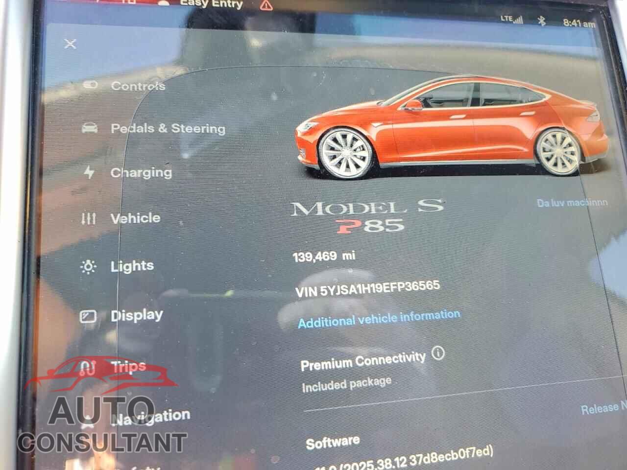 TESLA MODEL S 2014 - 5YJSA1H19EFP36565