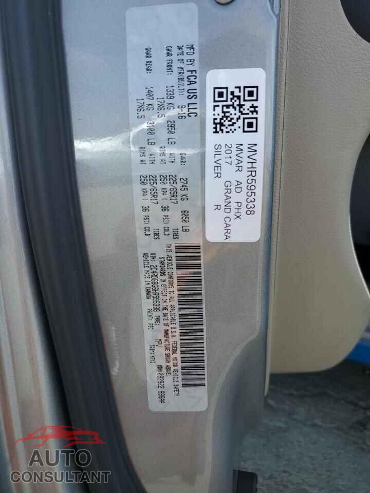 DODGE CARAVAN 2017 - 2C4RDGBG6HR595338