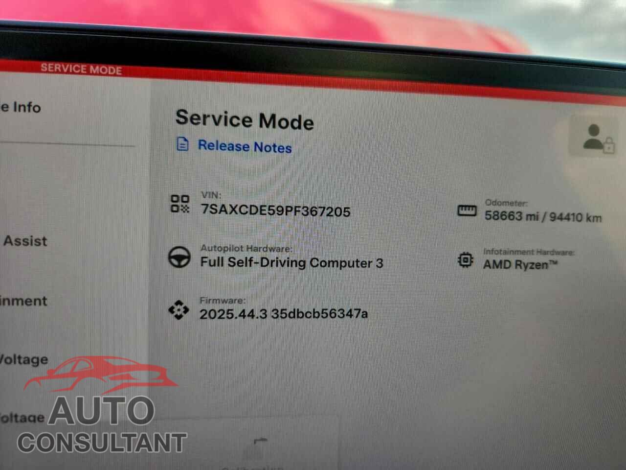 TESLA MODEL X 2023 - 7SAXCDE59PF367205