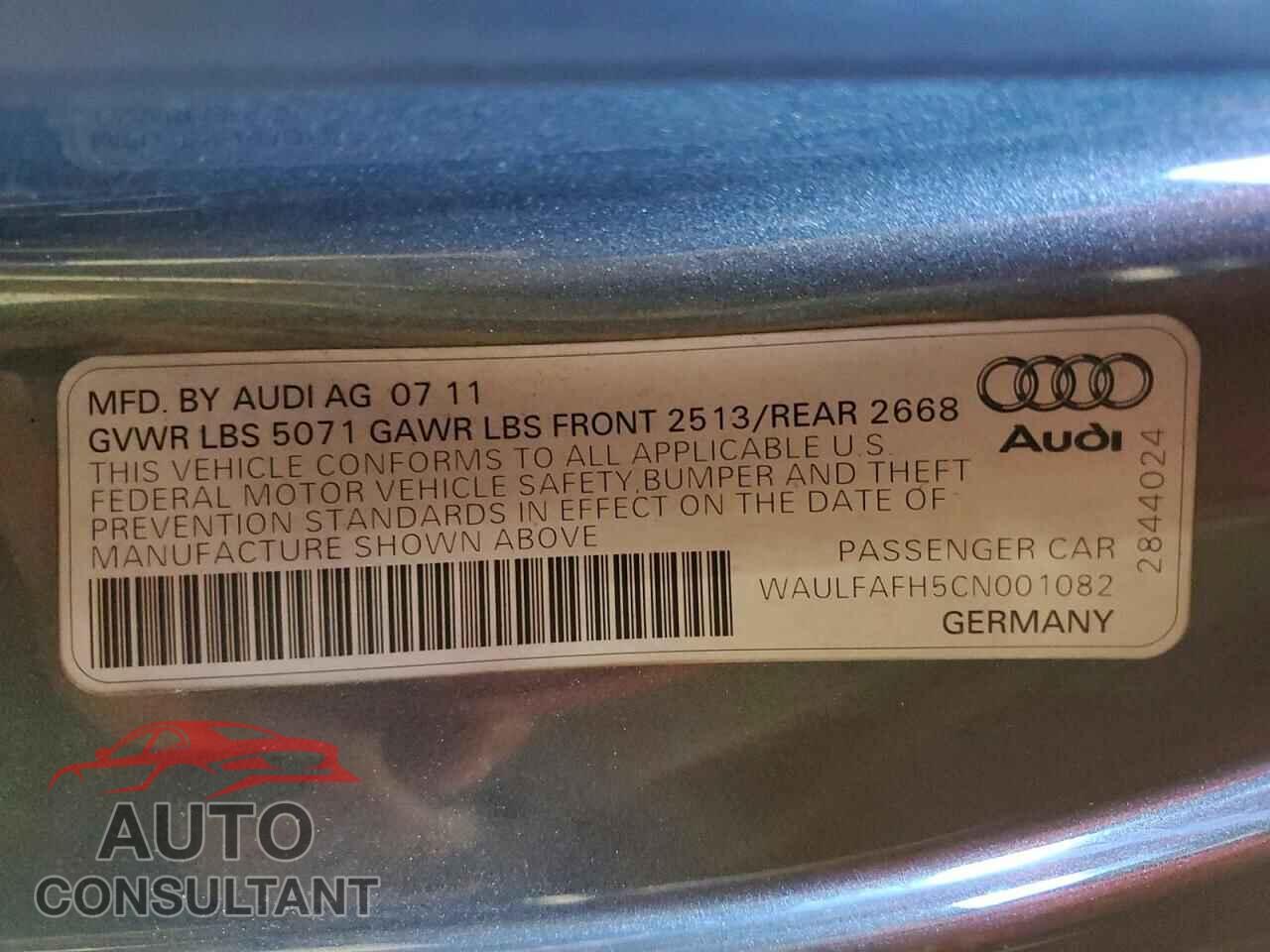 AUDI A5 2012 - WAULFAFH5CN001082