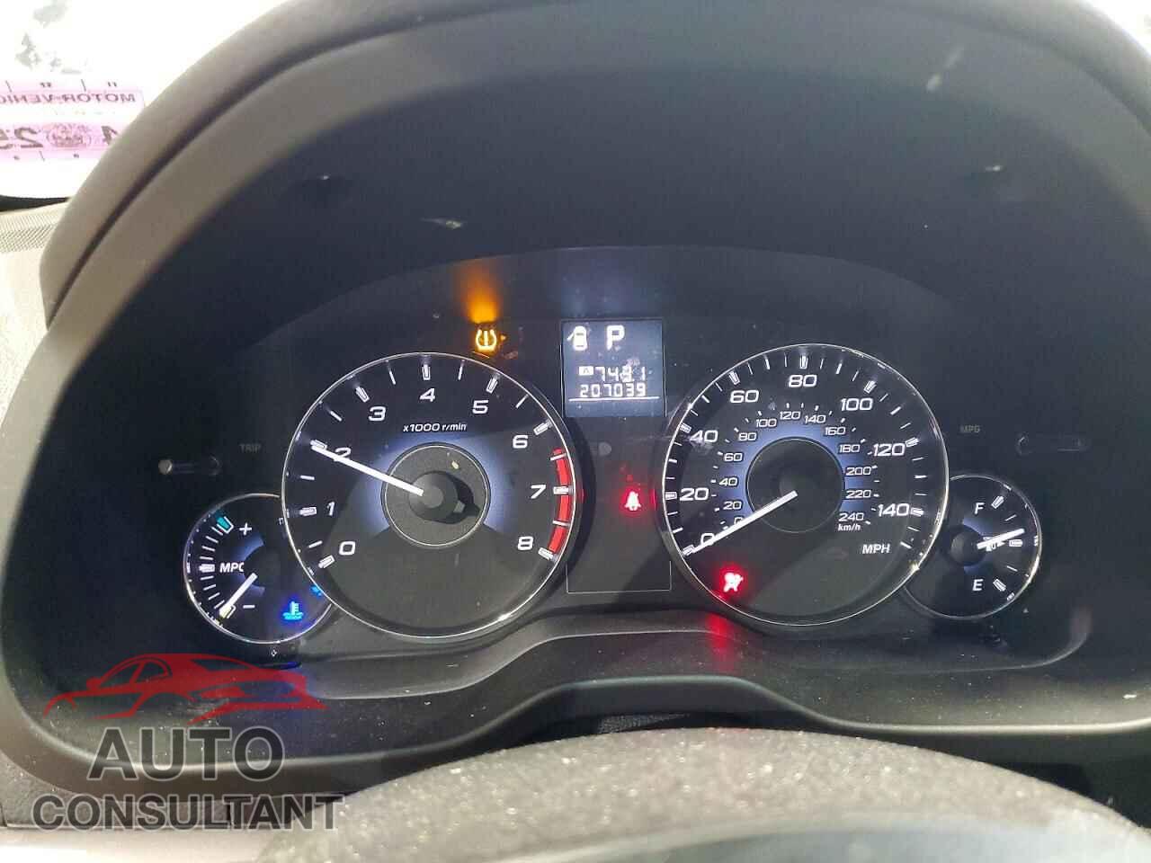SUBARU OUTBACK 2012 - 4S4BRBAC2C3244167