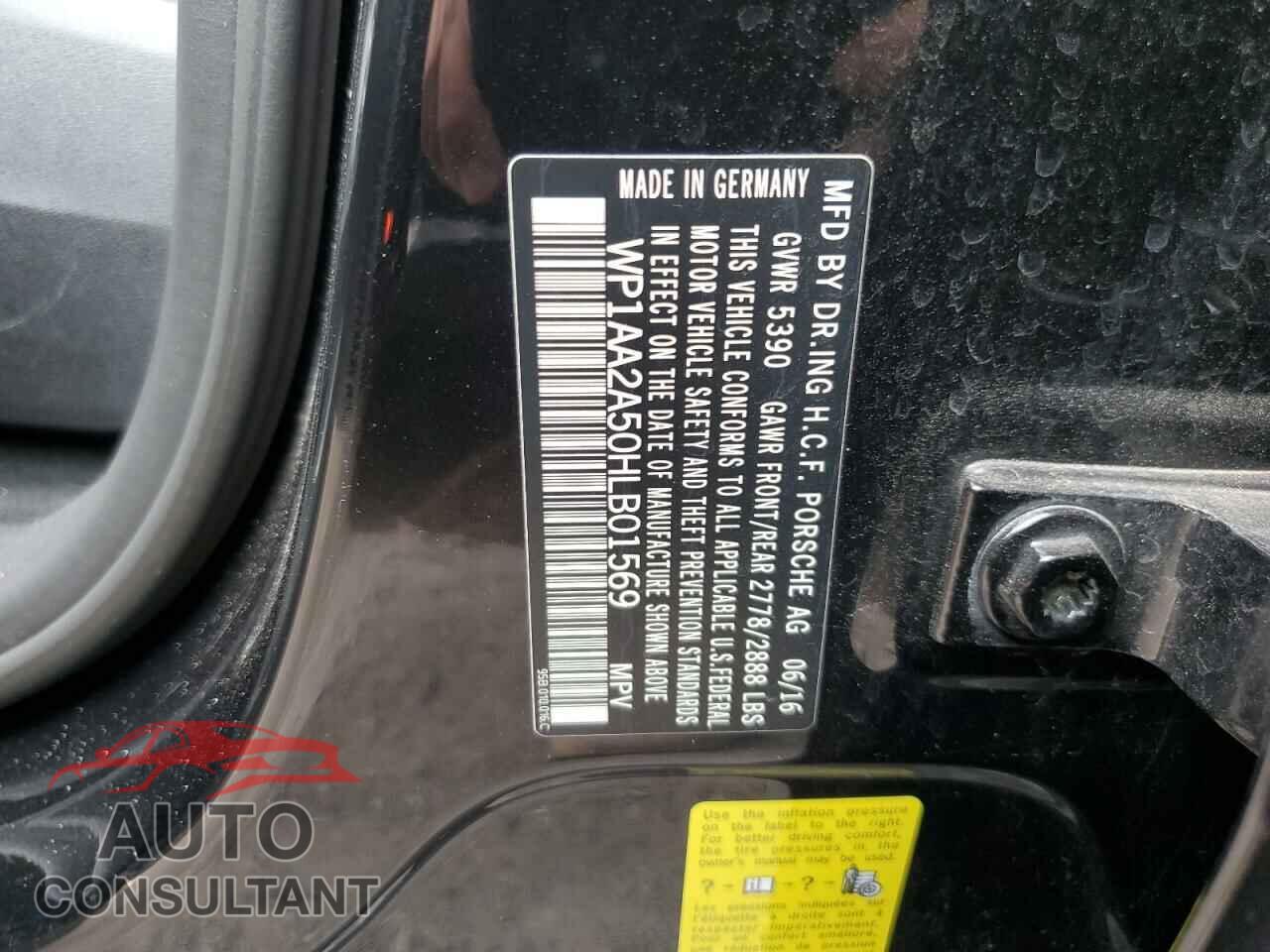 PORSCHE MACAN 2017 - WP1AA2A50HLB01569