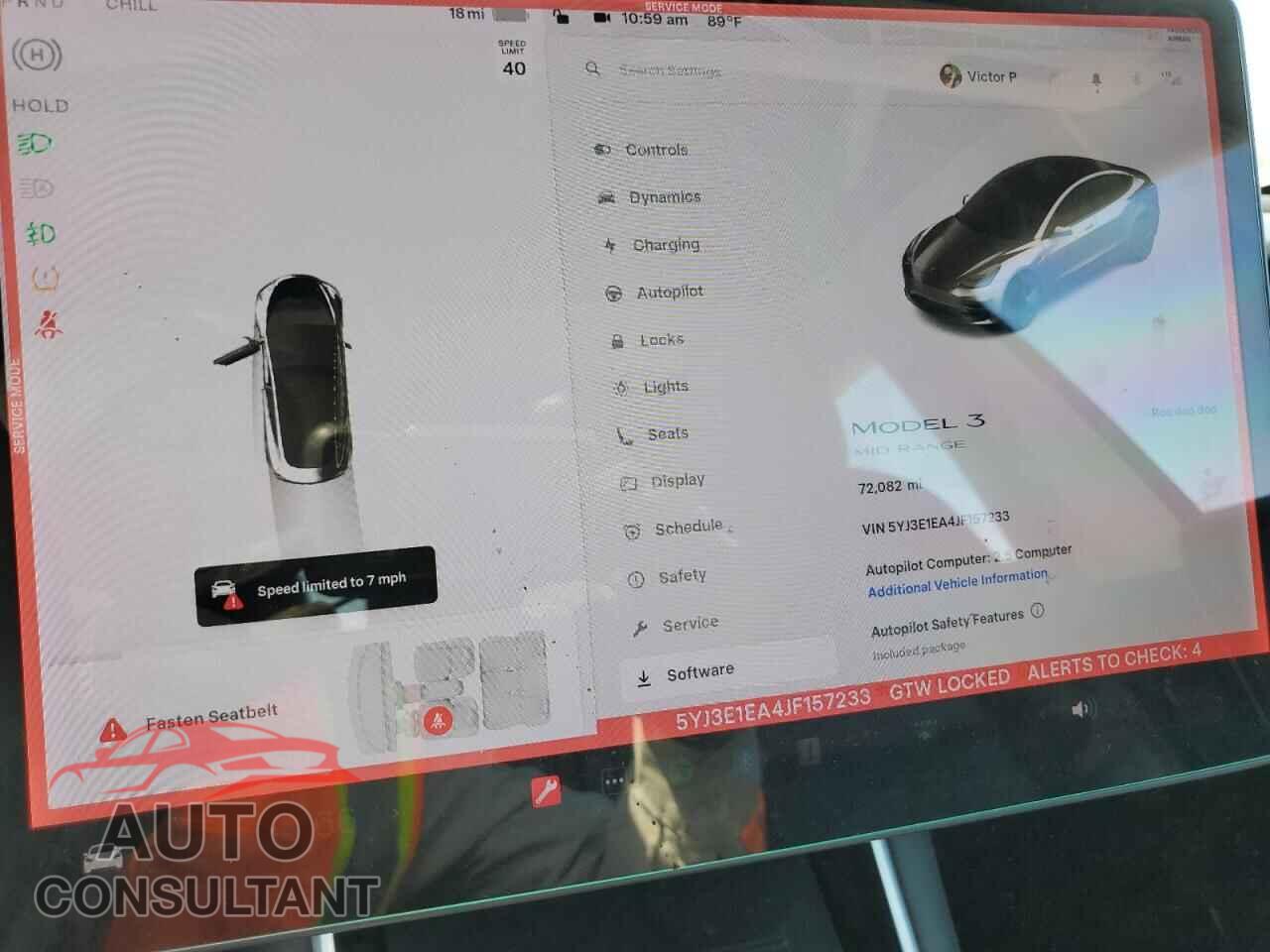 TESLA MODEL 3 2018 - 5YJ3E1EA4JF157233