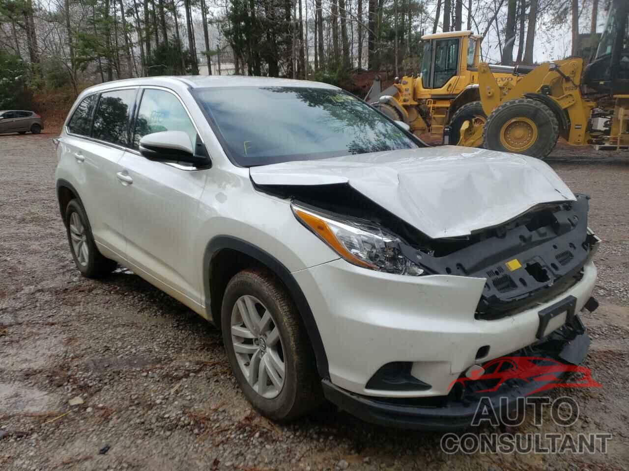 TOYOTA HIGHLANDER 2016 - 5TDZARFH0GS020374