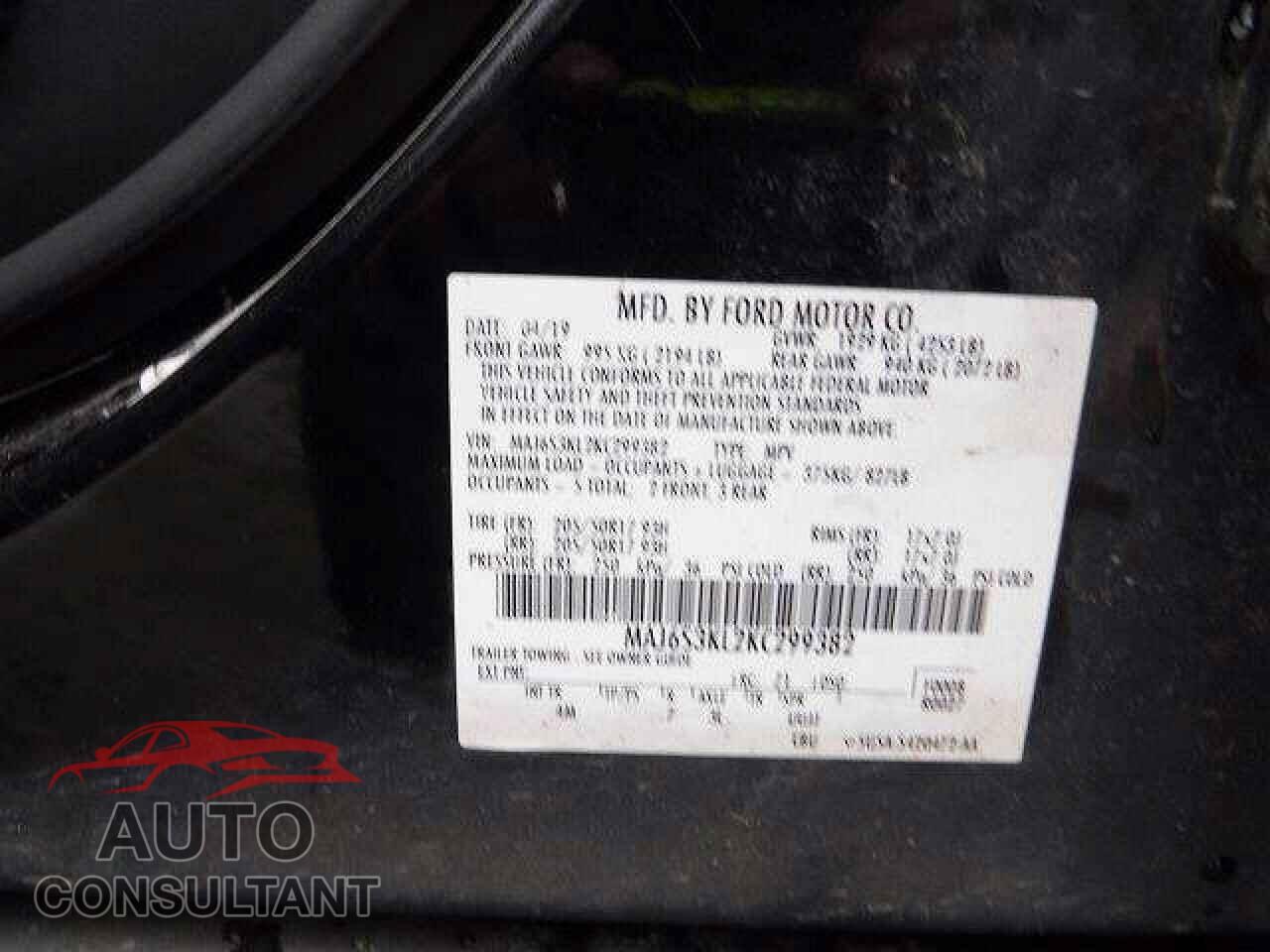 FORD ECOSPORT 2019 - MAJ6S3KL2KC299382