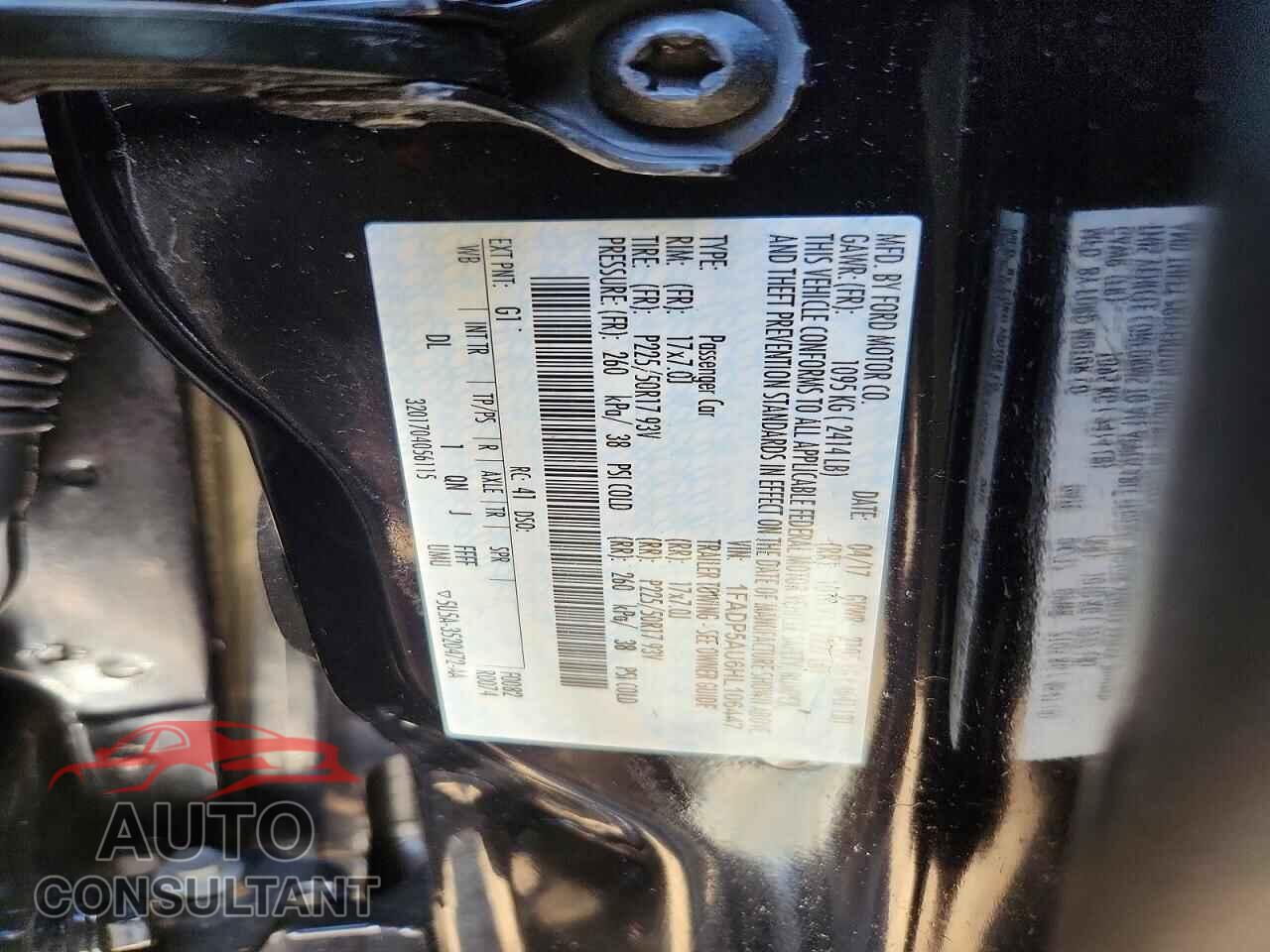 FORD CMAX 2017 - 1FADP5AU6HL106447