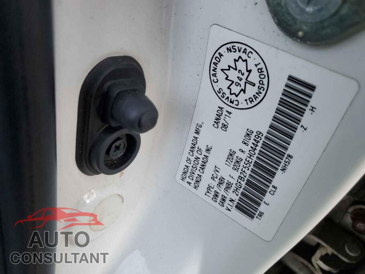 HONDA CIVIC 2014 - 2HGFB2F55EH044499