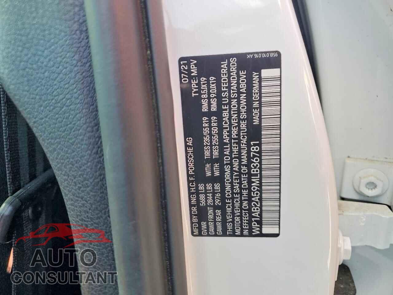PORSCHE MACAN 2021 - WP1AB2A59MLB36781