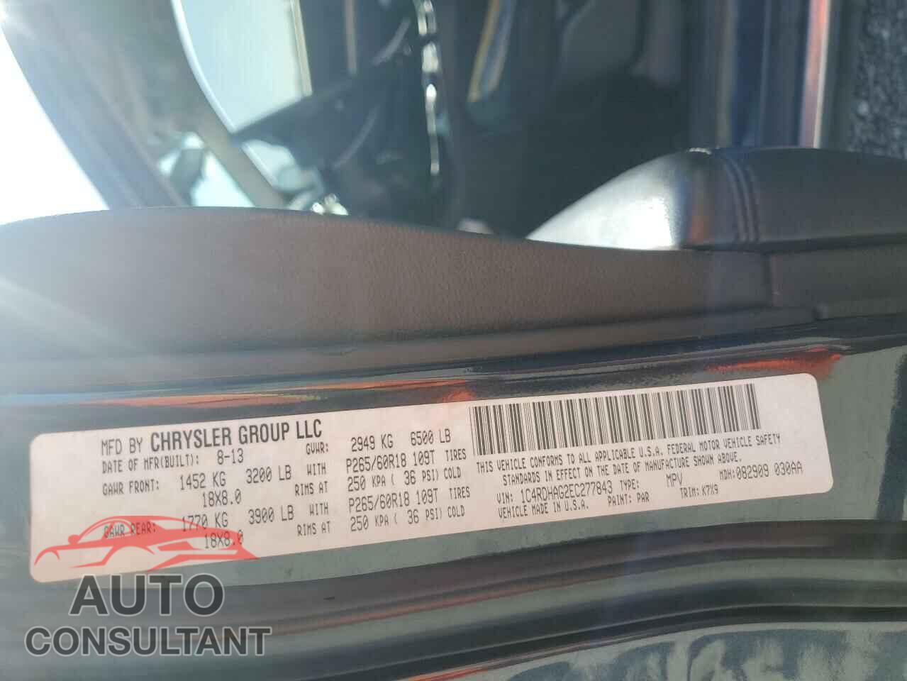 DODGE DURANGO 2014 - 1C4RDHAG2EC277843