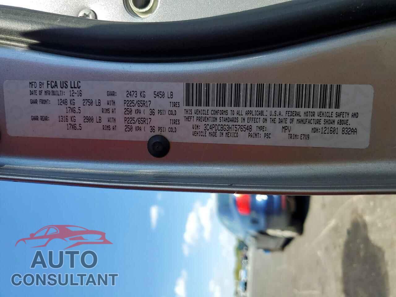 DODGE JOURNEY 2017 - 3C4PDCBG3HT576548
