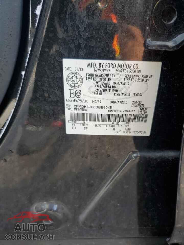 FORD EDGE 2013 - 2FMDK3JC0DBB60451