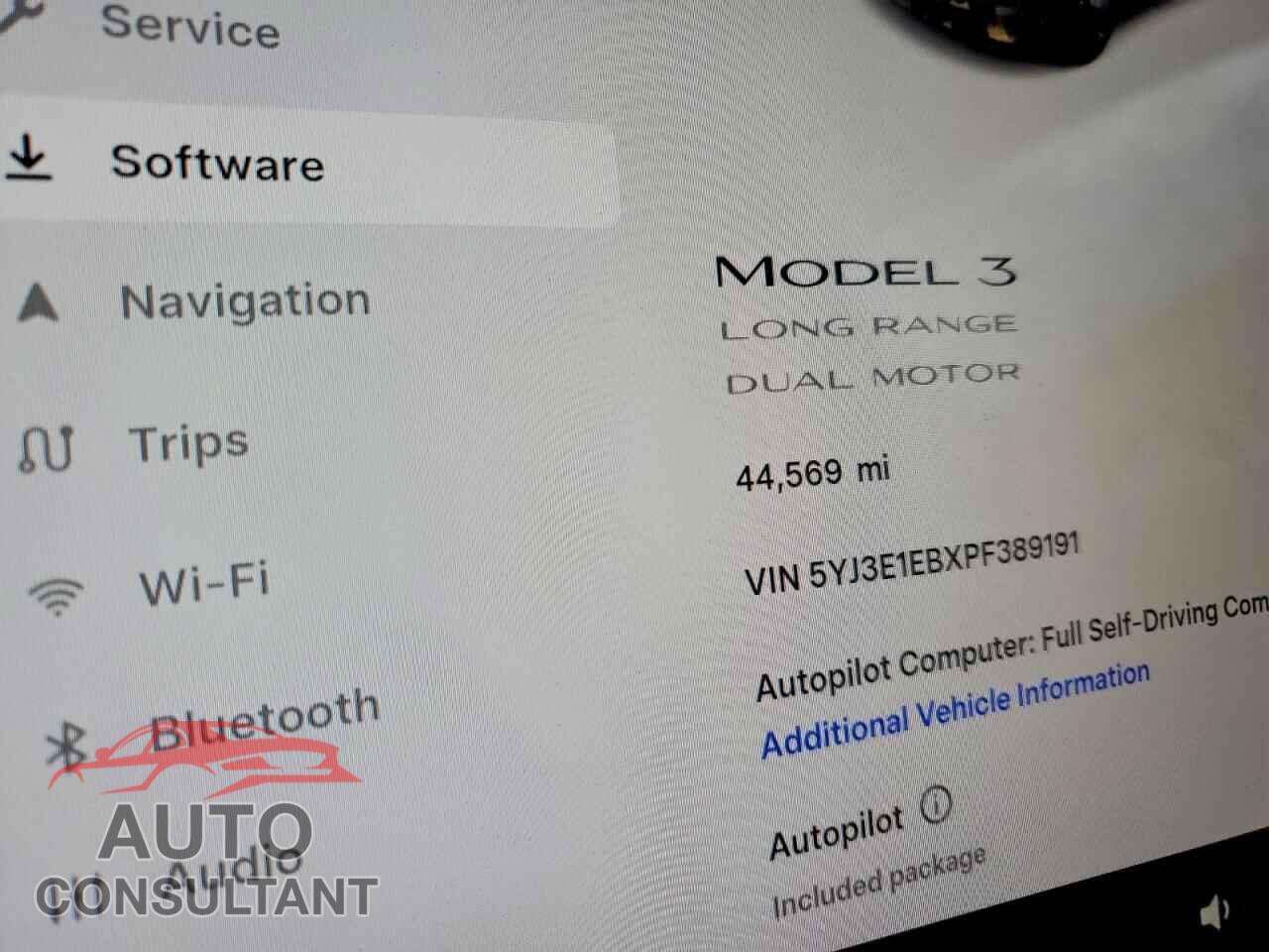 TESLA MODEL 3 2023 - 5YJ3E1EBXPF389191