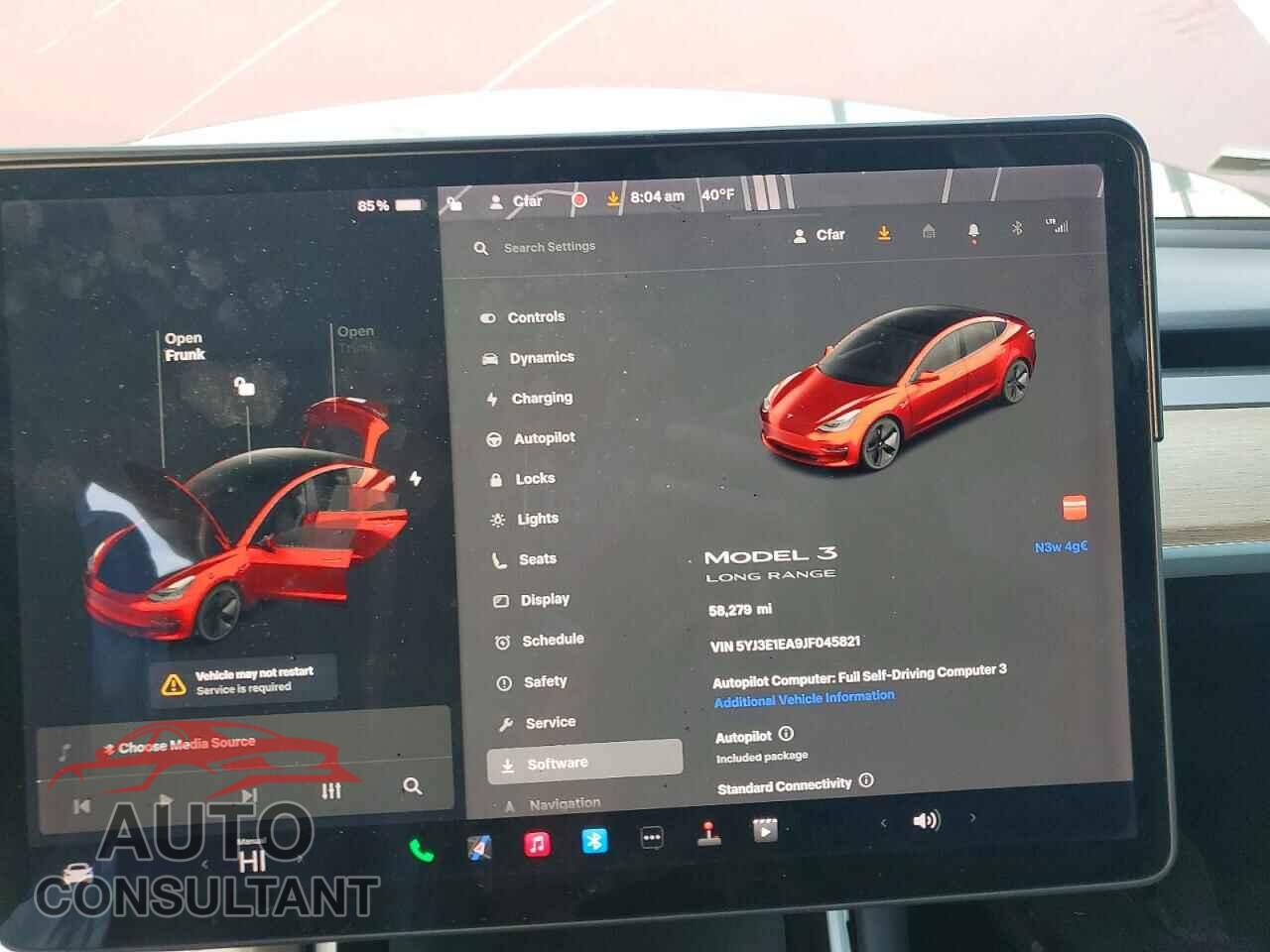 TESLA MODEL 3 2018 - 5YJ3E1EA9JF045821