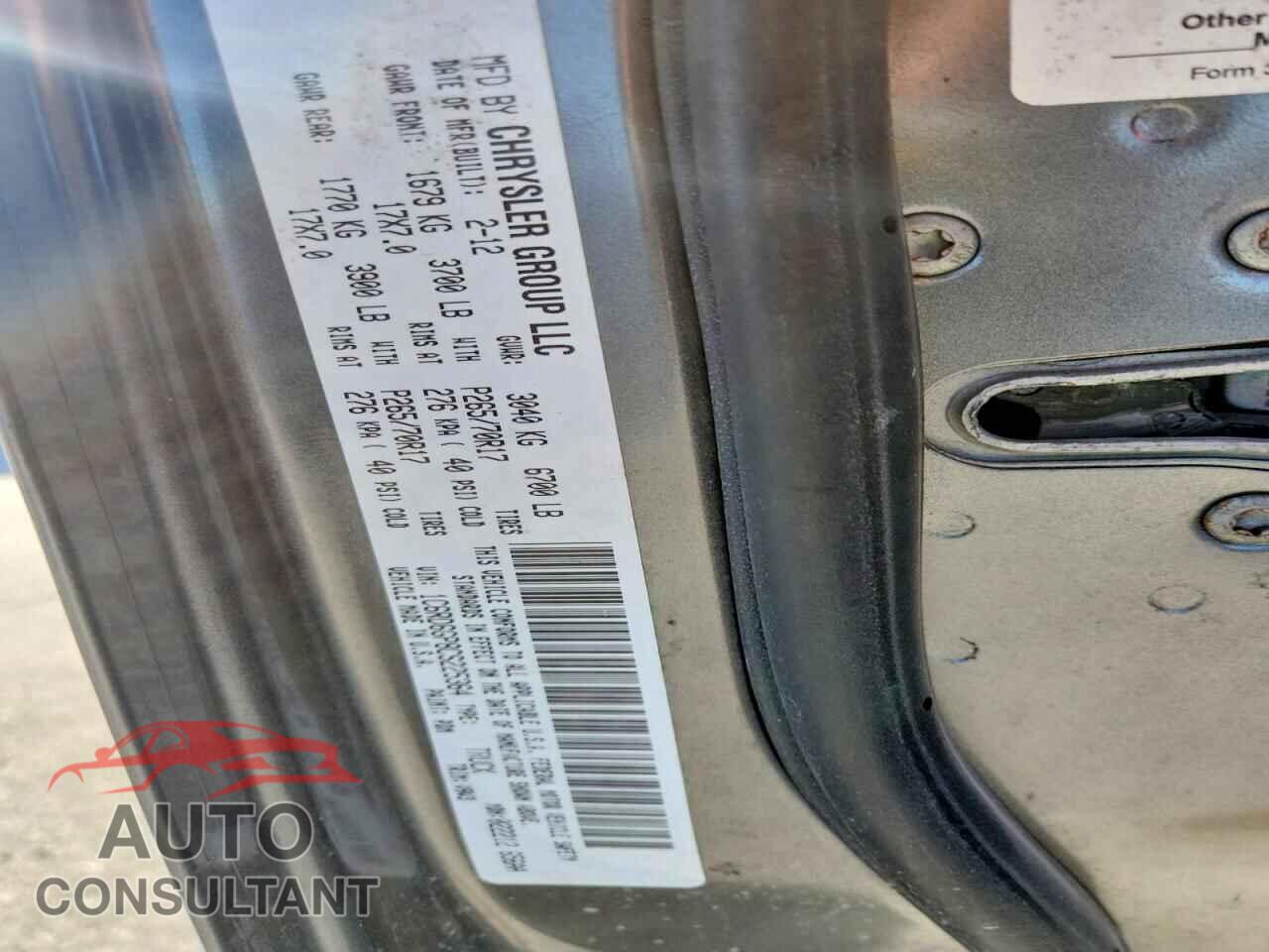 DODGE RAM 1500 2012 - 1C6RD6GP8CS225364