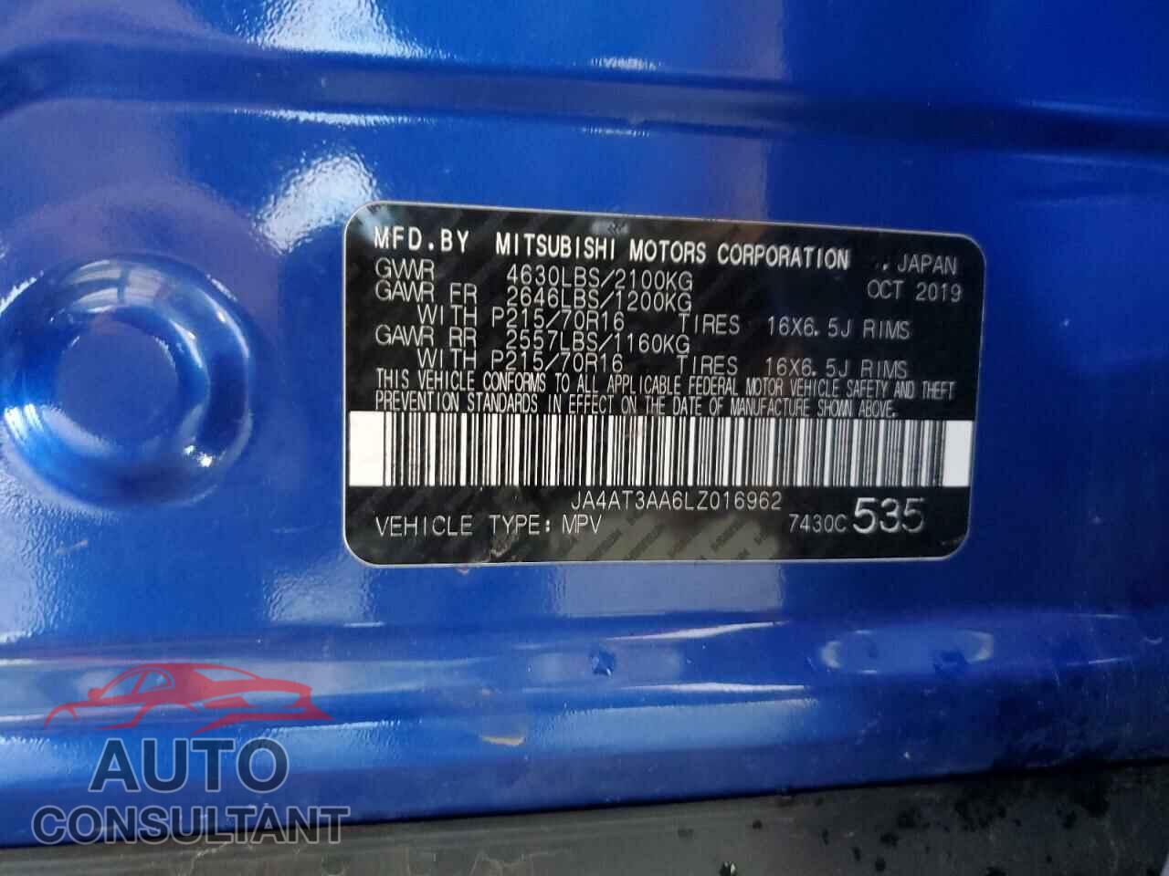 MITSUBISHI ECLIPSE 2020 - JA4AT3AA6LZ016962
