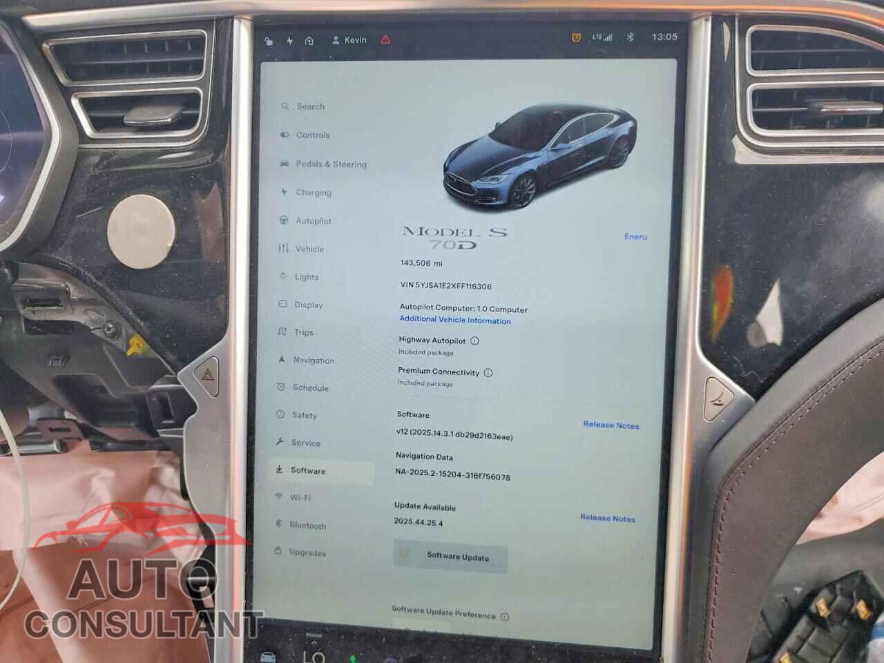 TESLA MODEL S 2015 - 5YJSA1E2XFF116306