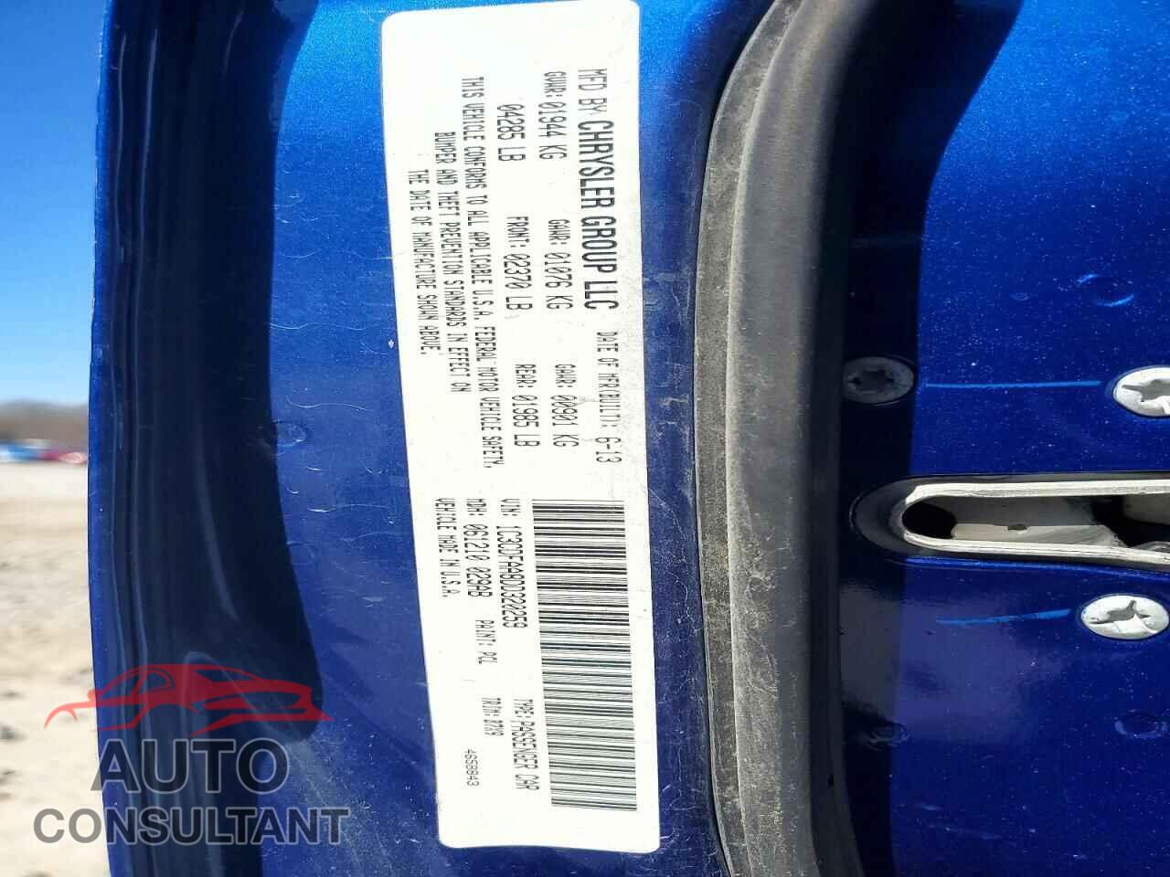 DODGE DART 2013 - 1C3CDFAA8DD320259
