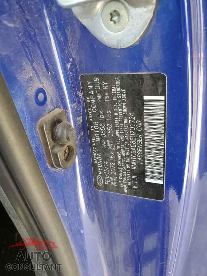 HYUNDAI VELOSTER 2014 - KMHTC6AE8EU201724
