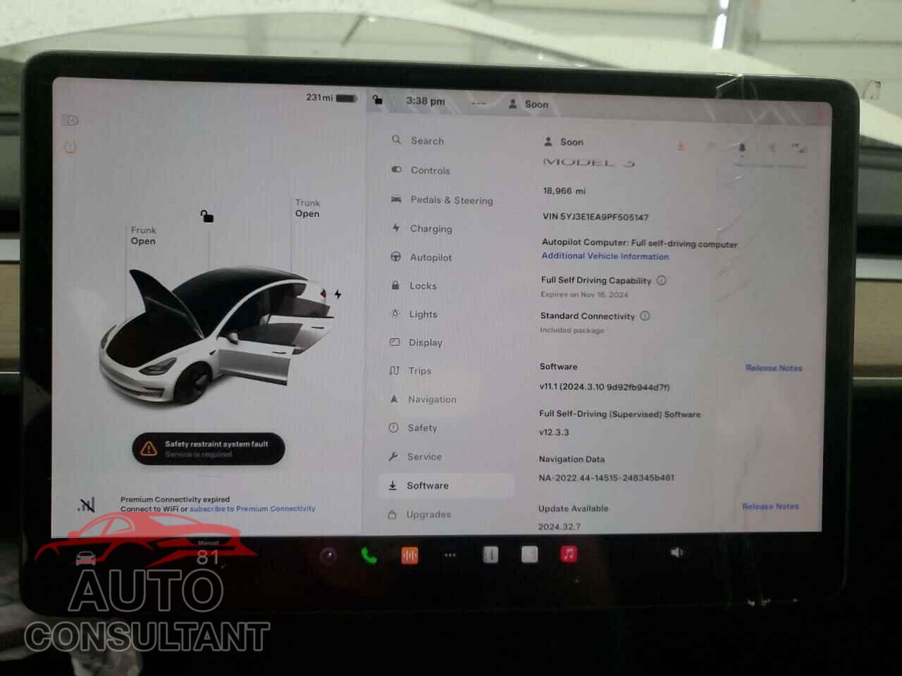TESLA MODEL 3 2023 - 5YJ3E1EA9PF505147