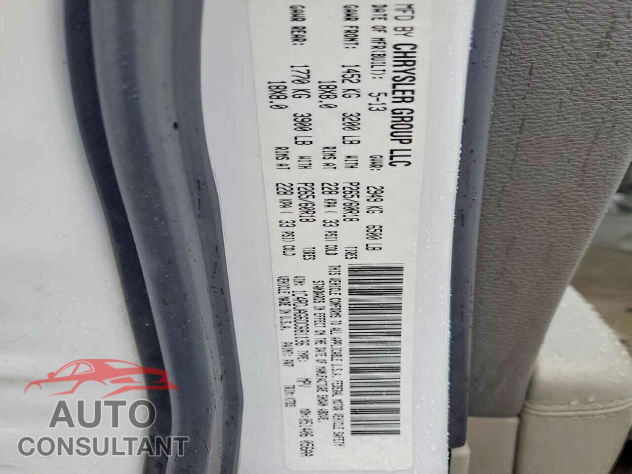 DODGE DURANGO 2013 - 1C4RDJAG6DC681136